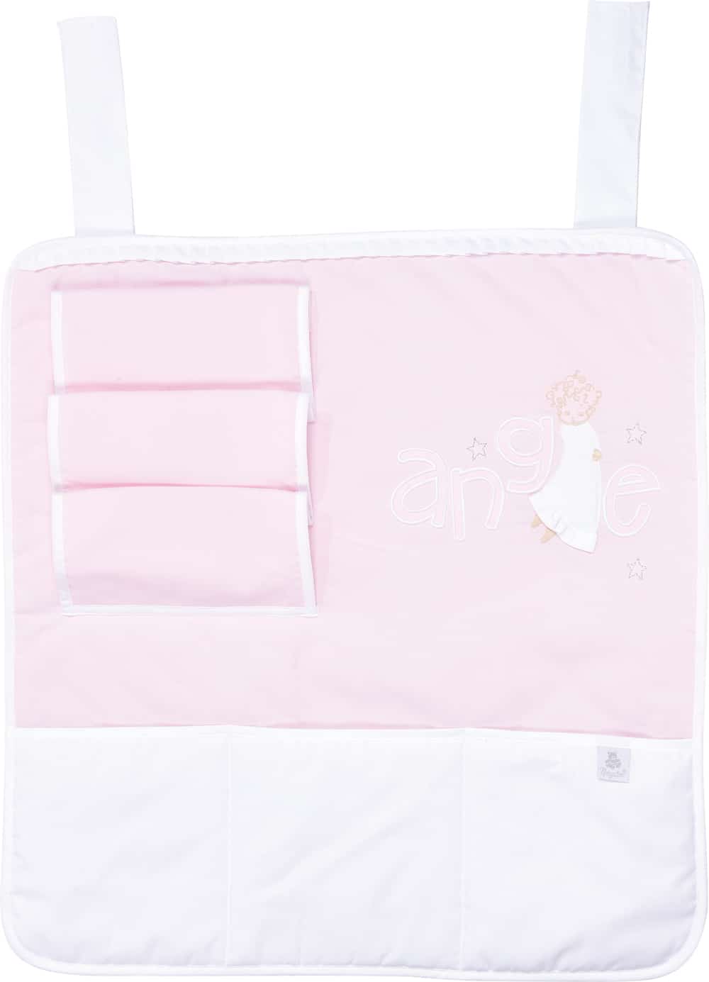 Vide Poche Lit bébé Fille Ange Rose - Maison Nougatine