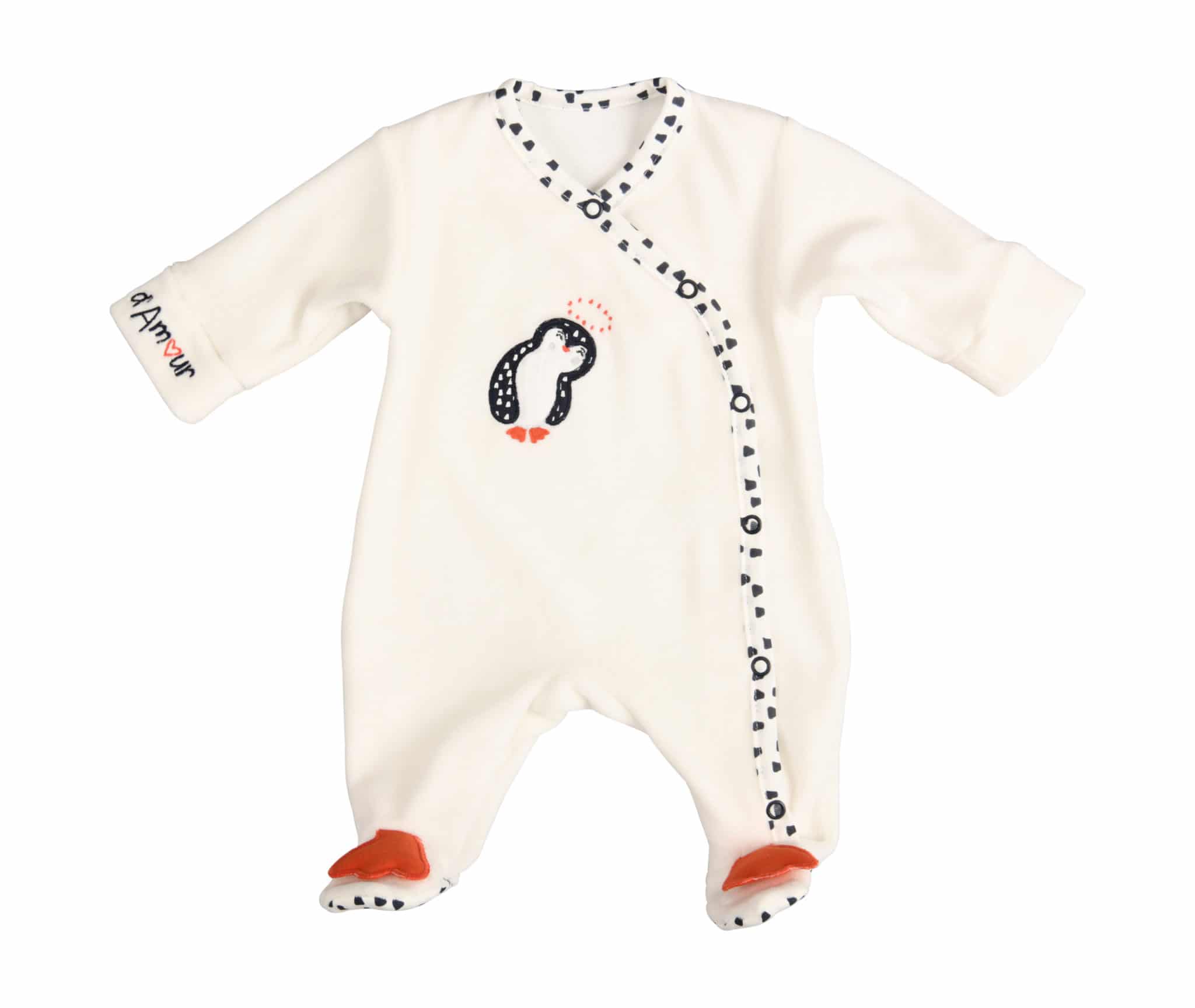Pyjama Pingouin Blanc Maison Nougatine