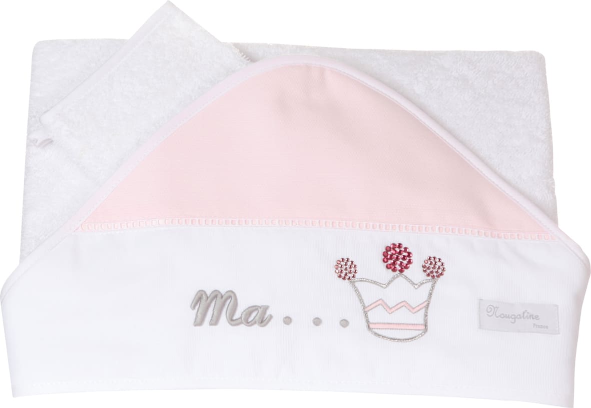 Cape de bain bébé Fille Rose Princesse - Maison Nougatine