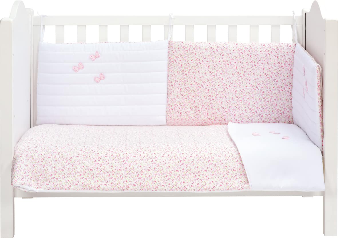 Tour de Lit Coton Fille Fleurs Tara