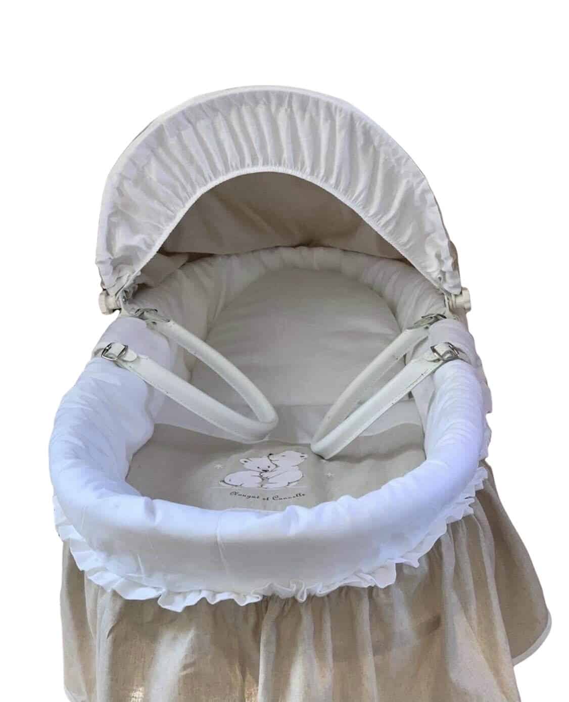 Couffin Tissu Lin Beige Nougat Et Canelle Maison Nougatine