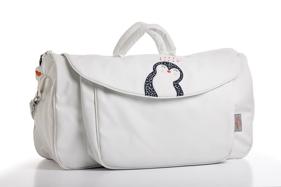 Sac De Voyage bébé Pvc Blanc Pingouin - Maison Nougatine