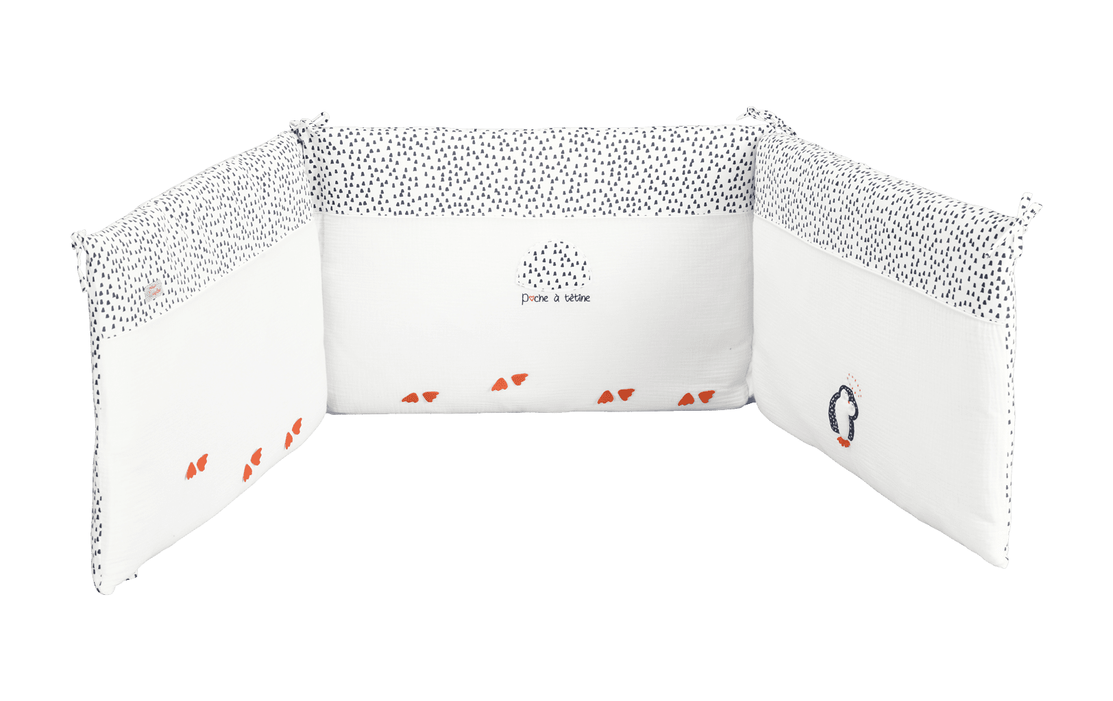 Tour De Lit Gaze De Coton Blanc Pingouin