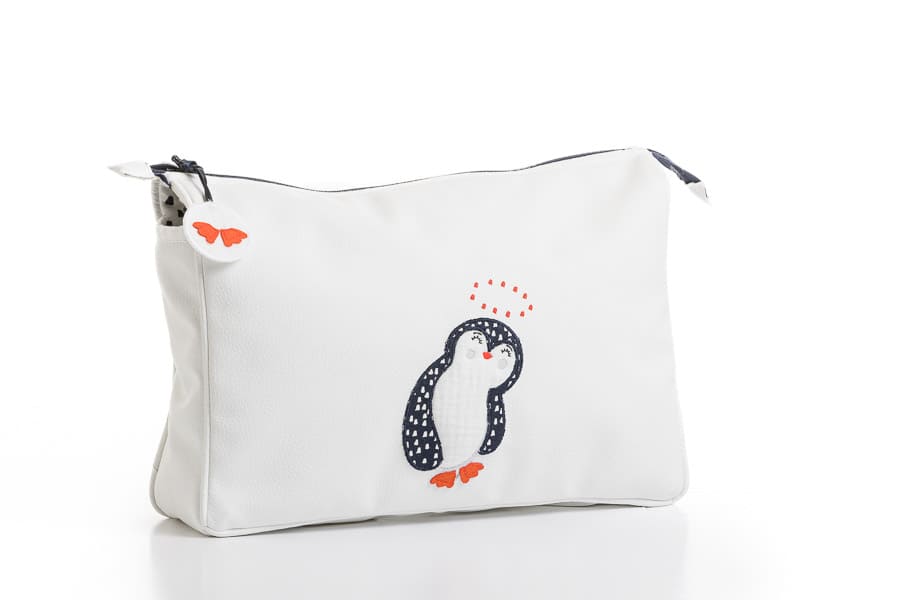 Trousse De Toilette bébé Pingouin Blanc - Maison Nougatine