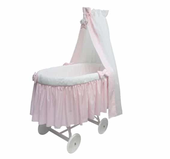 Berceau Rotin Ange Rose Maison Nougatine