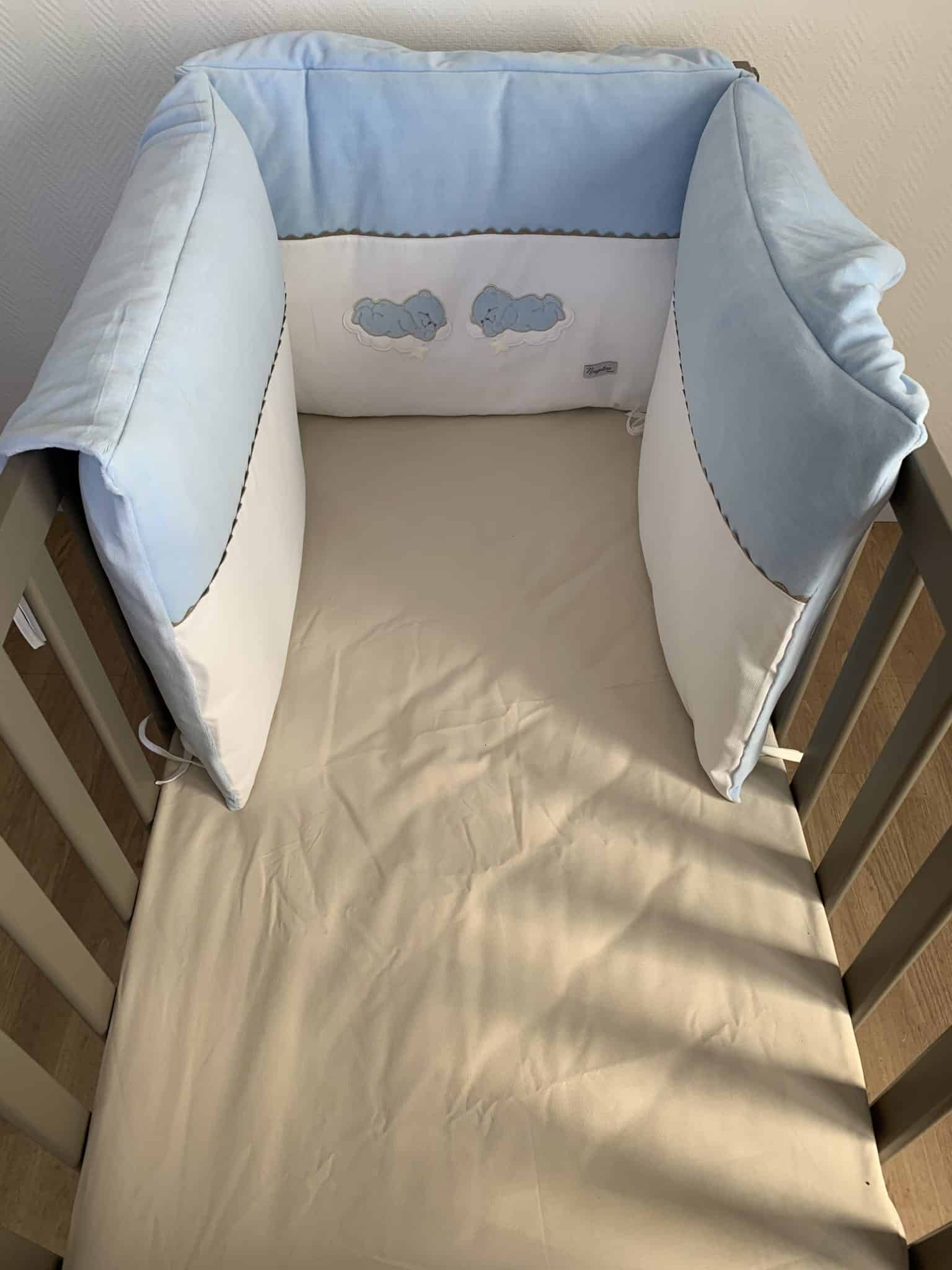 Tour De Lit Bisous Bleu Maison Nougatine Tour De Lit Bisous Bleu Maison Nougatine