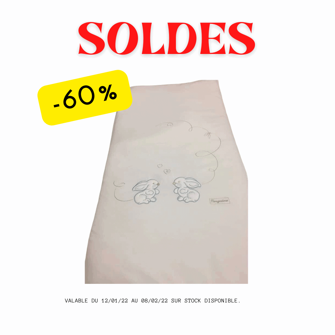 Edredon Lapin Bleu - 60X120 AVEC COUETTE