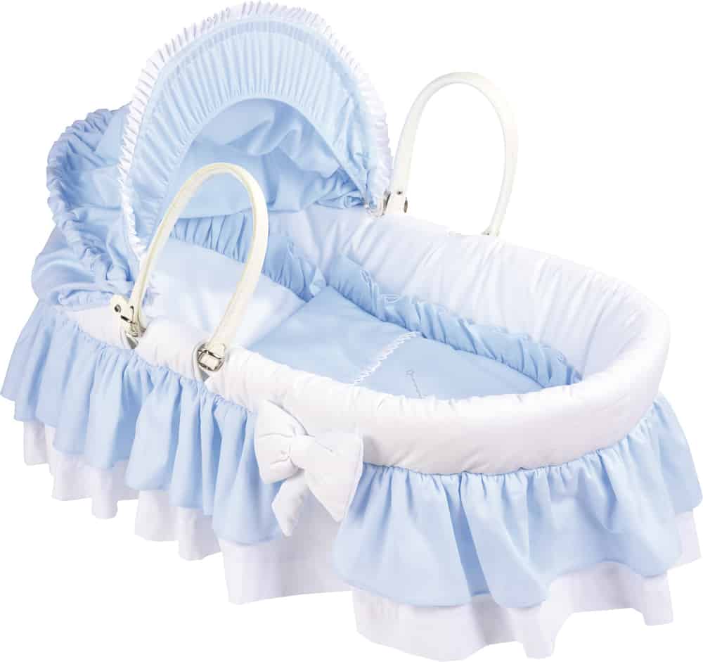 Transat bébé Coton Blanc/Bleu Ange - Maison Nougatine