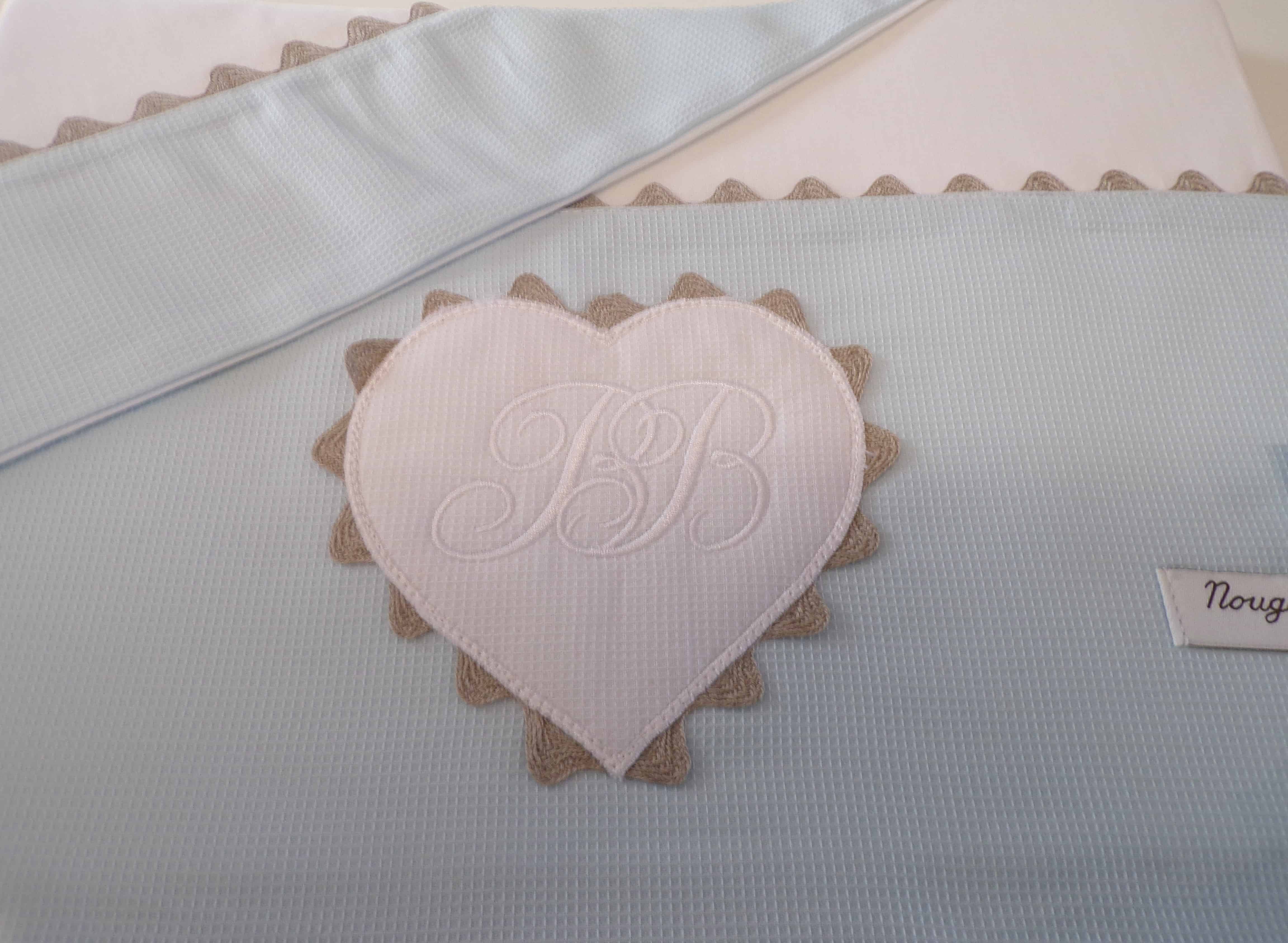 Parure De Lit Bébé Tissu Beige Nougat & Cannelle - Maison Nougatine