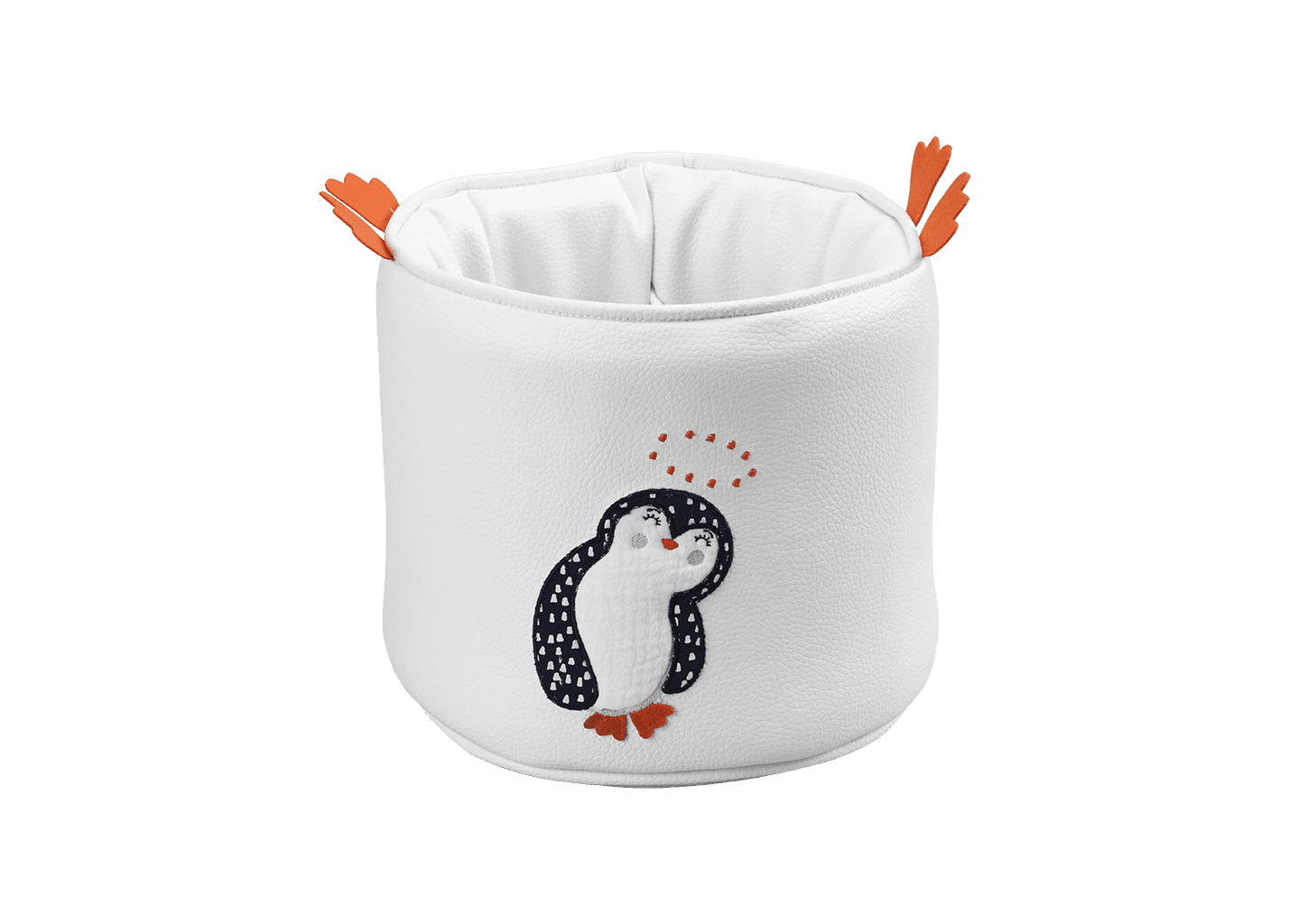 Corbeille de toilettes ronde Pingouin