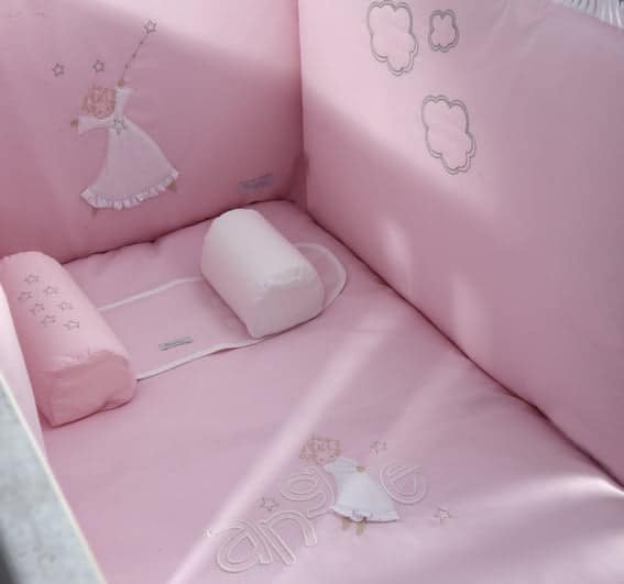 Cale bébé déhoussable de la collection Ange rose