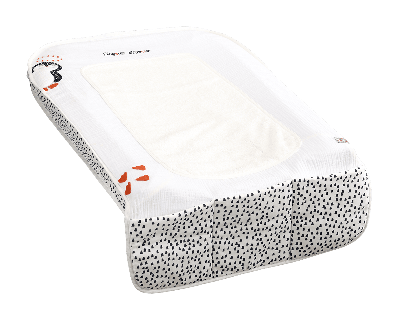 Tapis d'éveil bébé pingouin velours - Maison Nougatine