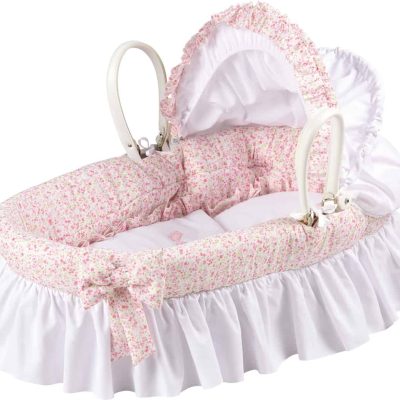 trousseau naissance Couffin bébé Fille Fleurs coton Tara