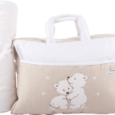 sac à langer ,sac nursery blanc et beige