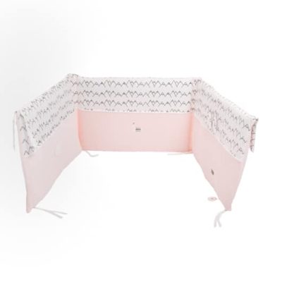 Tour De Lit Fille Doux Lama Rose