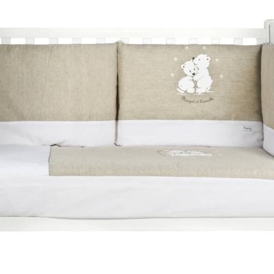 Tour De Lit Bébé Lin Beige Nougat & Cannelle