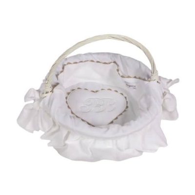 corbeille osier collection Emma blanc