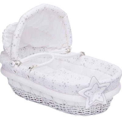 Couffin osier et coton 100% bio de la collection Constellation