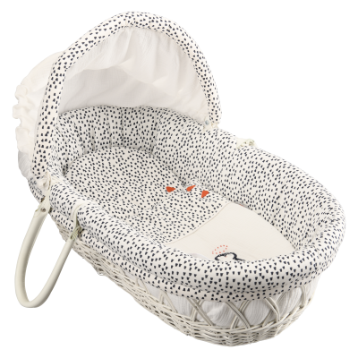 Couffin bébé Tissu Gaze De Coton Blanc Pingouin