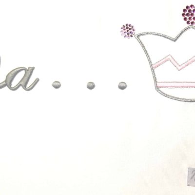 Broderie rose princesse