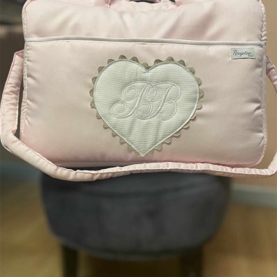 sac nursery sac à langer emma rose beige et blanc