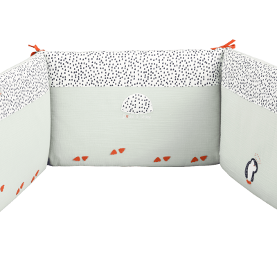 Tour De Lit Gaze De Coton Vert Pingouin