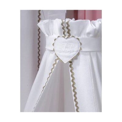 Ciel De Lit bébé Coeur Emma Blanc